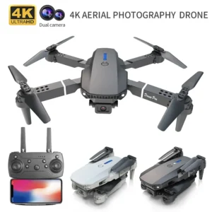المهنية طائرة بدون طيار صغيرة للتحكم عن بعد E88 4K HD كاميرا جوية واي فاي FPV طوي كوادكوبتر RC هليكوبتر لعبة أطفال هدية