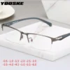 YOOSKE قصر النظر إطار نظارات النساء الرجال المعادن طالب الانتهاء من نظارات قصر النظر -1 -1.5 -2 -2.5 -3 -3.5 -4 -5 -5.5 -6