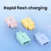 معكرون اللون الاتحاد الأوروبي القياسية 3 منافذ USB شاحن السفر المحمول آيفون سامسونج التوصيل شحن محول عالمي