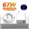67 واط USB شاحن سريع شحن سريع 3.0 ل Xiaomi Mi 14 13 12 11 برو الهاتف المحمول مهايئ شاحن 6A USB نوع C كابل السفر التوصيل