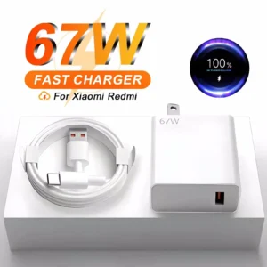 67 واط USB شاحن سريع شحن سريع 3.0 ل Xiaomi Mi 14 13 12 11 برو الهاتف المحمول مهايئ شاحن 6A USB نوع C كابل السفر التوصيل