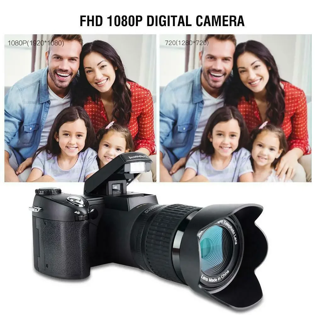 2025 24X زووم بصري HD كاميرا رقمية بولو D7100 33 مليون بكسل التركيز التلقائي المهنية DSLR كاميرا فيديو ثلاثة عدسة في الهواء الطلق - الصورة 5