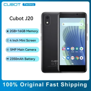 Cubot J20 الهاتف الذكي 4 "شاشة صغيرة 2GB + 16GB (128GB ممتدة) 2350mAh بطارية أندرويد 12 ثنائي الشريحة 4G GPS الهواتف المحمولة