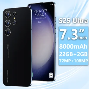 حار جديد S25 الترا هاتف ذكي 7.3 بوصة شاشة كاملة 4G/5G هاتف محمول 22 تيرا بايت + 2 تيرا بايت 7800 مللي أمبير الهواتف المحمولة النسخة العالمية Celulares