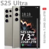 2025 جديد S25 Ultra الهاتف الذكي الأصلي 7.3 بوصة Celulares أندرويد الهواتف المحمولة غير مقفلة 5G المزدوج سيم الإصدار العالمي الهواتف المحمولة