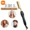 Xiaomi 2 in1 الكهربائية الساخنة التدفئة مشط مكواة فرد الشعر بكرة الشعر المحمولة الرطب الجاف الشعر الحديد استقامة فرشاة تصفيف الشعر أداة