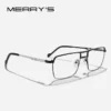 MERRYS-إطارات النظارات مربع الكلاسيكية للرجال والنساء ، سبائك التيتانيوم النظارات البصرية ، نظارات فاخرة ، s2 164