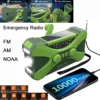 10000mAh FM AM WB NOAA راديو الطقس كرنك اليد راديو بالطاقة الشمسية USB شحن مصباح ليد جيب في حالات الطوارئ الشعلة SOS إنذار قوة البنك