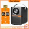 جهاز عرض ذكي بنظام أندرويد HONGTOP ، جهاز عرض محمول أنسي لومن 4K مع واي فاي وبلوتوث ، P ، Beamer