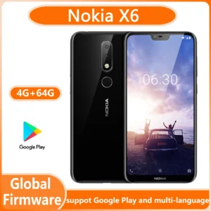هاتف Nokia X6 4G الذكي الذي يعمل بنظام Android الذكي بشاشة كاملة وبطاقة مزدوجة الاستعداد المزدوج 4G 64G هاتف مستعمل غير مقفول