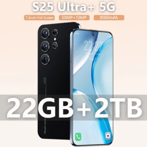 حار جديد S25 الترا هاتف ذكي 7.3 بوصة شاشة كاملة 4G/5G هاتف محمول 22 تيرا بايت + 2 تيرا بايت 7800 مللي أمبير الهواتف المحمولة النسخة العالمية Celulares