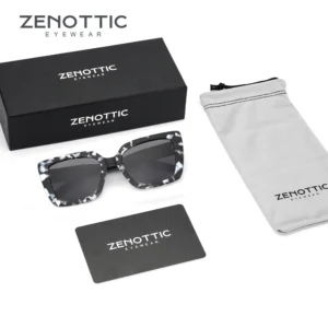 نظارات شمسية مستقطبة مربعة للنساء من ZENOTTIC، نظارات شمسية عصرية للحماية من الأشعة فوق البنفسجية 400، نظارات شمسية على شكل فراشة من الأسيتات، هدية مثالية للتسوق