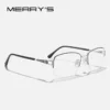 MERRYS تصميم النساء الكلاسيكية الرجعية نصف إطار نظارات البيضاوي نظارات الموضة قصر النظر وصفة طبية النظارات S2295