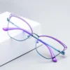 Gmei تصميم الضوء الأزرق حجب المرأة القط العين إطار نظارات معدنية الإناث المضادة للإشعاع حماية النظارات إطارات 3038