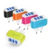 3USB الاتحاد الأوروبي الولايات المتحدة التوصيل LED شواحن الهاتف المحمول متعدد رئيس شاحن السفر 3 منافذ مصباح ليد الهاتف محول الشحن الاتحاد الأوروبي التوصيل شاحن