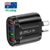 الأسترالية USB شاحن سريع الاتحاد الافريقي التوصيل شاحن سريع شاحن الهاتف المحمول 3.1A متعددة 4 منافذ USB محول السفر شاحن الجدار