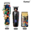 Kemei قابلة للشحن الكتابة على الجدران نمط مقص الشعر الكهربائية المهنية الحلاق المتقلب رجل ماكينة حلاقة Km-MAX2092 KM-MAX5090 KM-RS7098