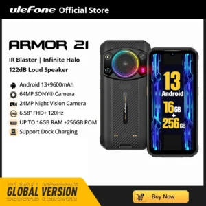 هاتف متين Ulefone Armor 21 16GB RAM 256GB ROM الذكي أندرويد 13 G99 الهاتف المحمول 64MP 9600mAh العالمي