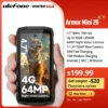 【العرض الأول عالميًا】 هاتف Ulefone Armor mini 20 4G بشاشة 4.7 بوصة وكاميرا ليلية بدقة 64 ميجابكسل وإضاءة LED متعددة الاستخدامات ونظام تشغيل Android 14 وبطارية 6200 مللي أمبير في الساعة وذاكرة وصول عشوائي (RAM) بسعة 8 ج