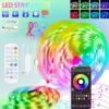 Tuya WIFI USB LED قطاع أضواء RGB 5050 مصباح ليد App التحكم مرنة LED شريط مصابيح لغرفة ديكور إضاءة خلفية للتلفاز ديود الشريط