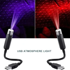رومانسية LED سقف السيارة ستار ليلة كشاف ضوئي جو غالاكسي مصباح USB مصباح للزينة قابل للتعديل سيارة الداخلية إضاءة زينة