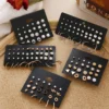 Bohemian Tassel Gold Color Stud Earrings Set Statement Unique Geometric Crystal Earings Earrings For Women Fashion Jewelry 2020