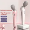 Deep Tissue Massage Gun USB Rechargeable Portable Full Body Muscle Massage 5-speed Adjustable Fascia Gun Pink and Black