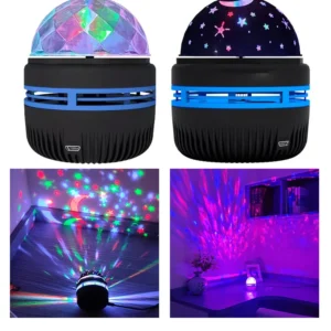 LED ستار غالاكسي العارض ضوء ملون الدورية السحرية الكرة غرفة نوم جو مصباح بار KTV DJ ديسكو حفلة ضوء المرحلة