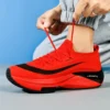 Fashion trend hollow breathable sports shoes comfortable wear-resistant couple running shoes lightweight sports shoes