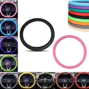 Car Silicone Steering Wheel Cover,Soft Odorless Silicone,Universal 13-15inch Car Steering Wheel Protector,Cooling Sweat-Resistan