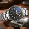 ADDIESDIVE Business Vintage Leather Wrist Watch Waterproof Automatic Mechanical Steel Watch Man European American Casual Watch