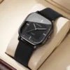 Fashion Square Dial Men's Watches Minimalist Luxury Quartz Wristwatche Casual Business Leather Strap Wristwatch Reloj Hombre