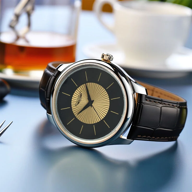 Top Brand Man Wristwatch Luxury Business Waterproof Men Watch For Men Quartz Clock Leather Men's Watches reloj Handsome 2025 New - الصورة 3