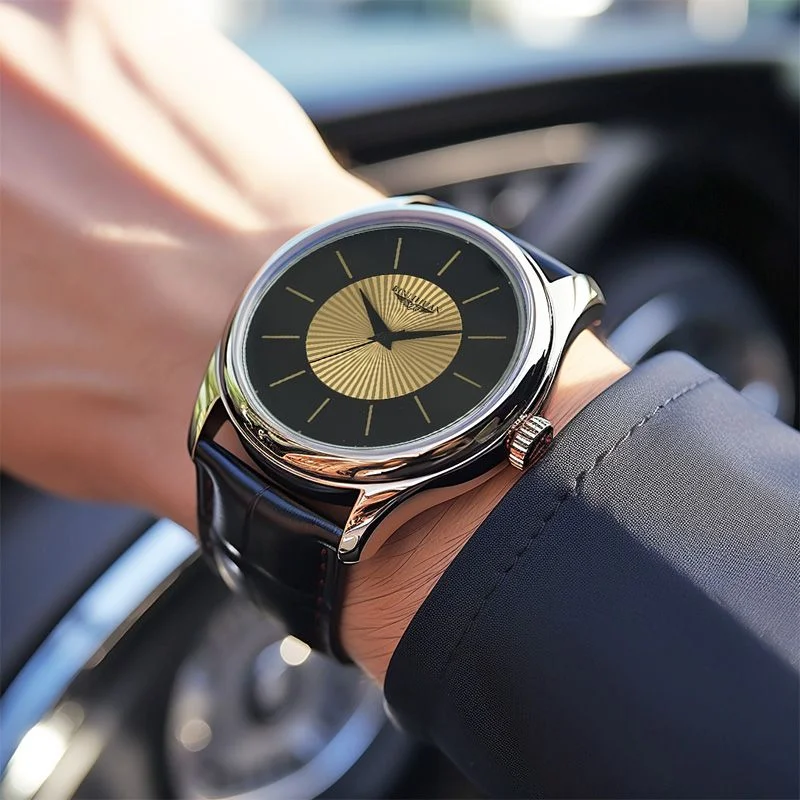 Top Brand Man Wristwatch Luxury Business Waterproof Men Watch For Men Quartz Clock Leather Men's Watches reloj Handsome 2025 New - الصورة 5