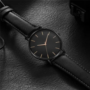 Simple Style Analog Quartz Mens Watch Luxury Brand Ultra Thin Leather Belt Wristwatch Man Fashion Casual Male Clock Reloj Hombre