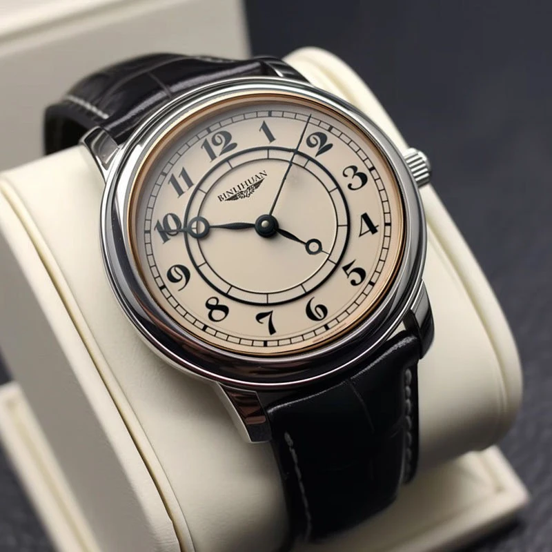 Men Fashion Retro Clock Leather Watch Quartz Analog Business Wristwatch Birthday Gift Daily Decoration - الصورة 4