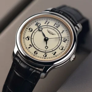 Men Fashion Retro Clock Leather Watch Quartz Analog Business Wristwatch Birthday Gift Daily Decoration