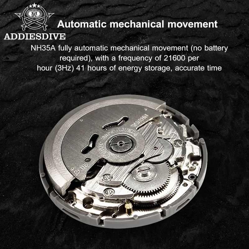 ADDIESDIVE Business Vintage Leather Wrist Watch Waterproof Automatic Mechanical Steel Watch Man European American Casual Watch - الصورة 6