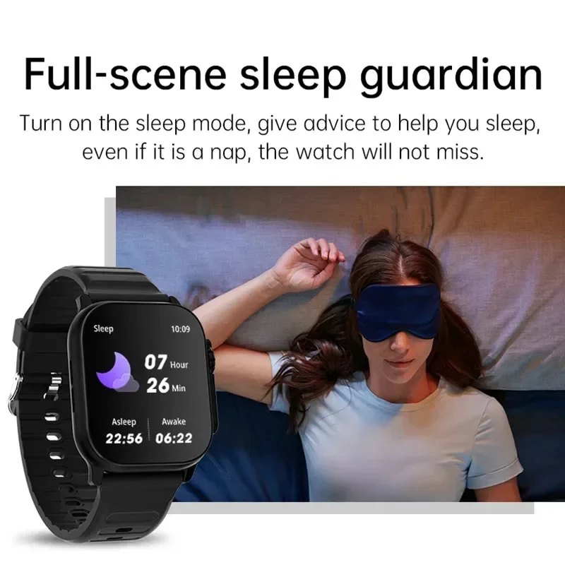 LAXASFIT T900Ultra Smartwatch Bluetooth Talk Smartwatch Message Alert Heart Rate Monitor Sports Watch for Android IOS Men Women - الصورة 6